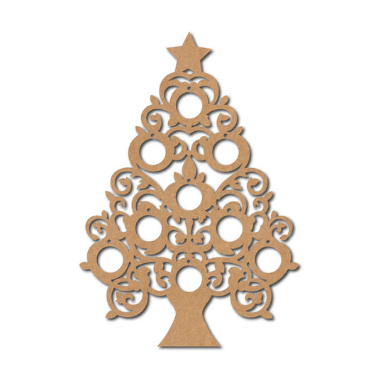 Christmas Tree Cutout MDF Design 9