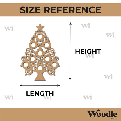 Christmas Tree Cutout MDF Design 9