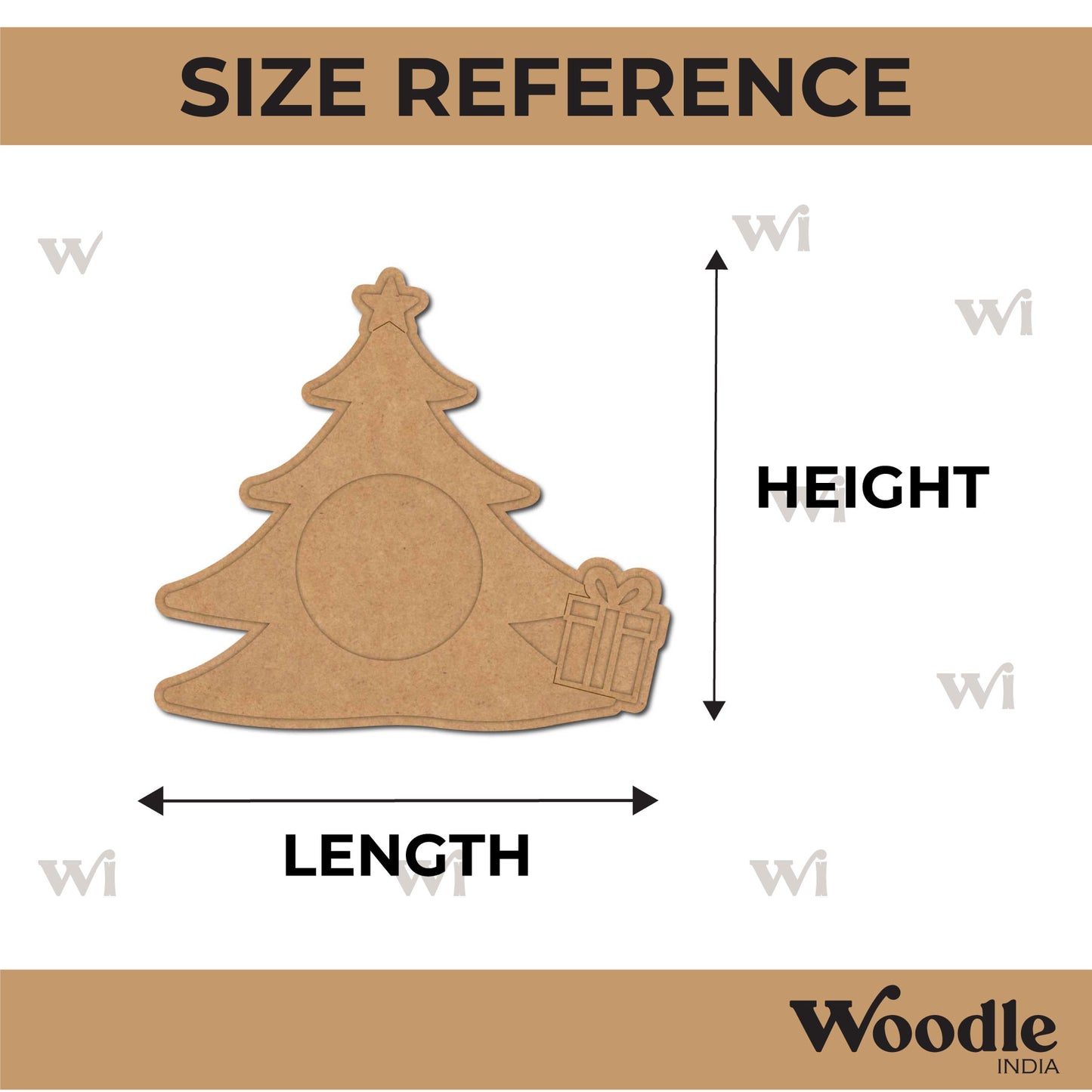 Christmas Tree Diya Tealight Holder Pre Marked MDF Design 2