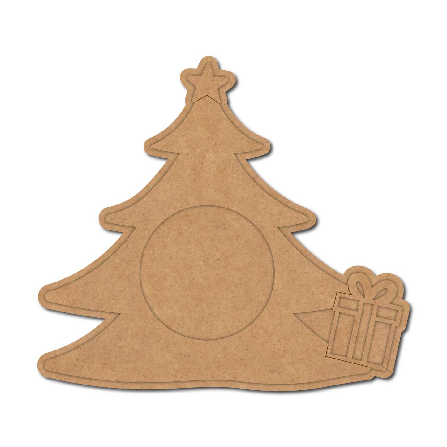 Christmas Tree Diya Tealight Holder Pre Marked MDF Design 2