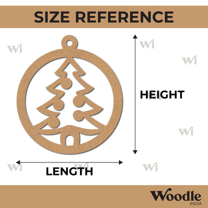 Christmas Tree Ornament Cutout MDF Design 1