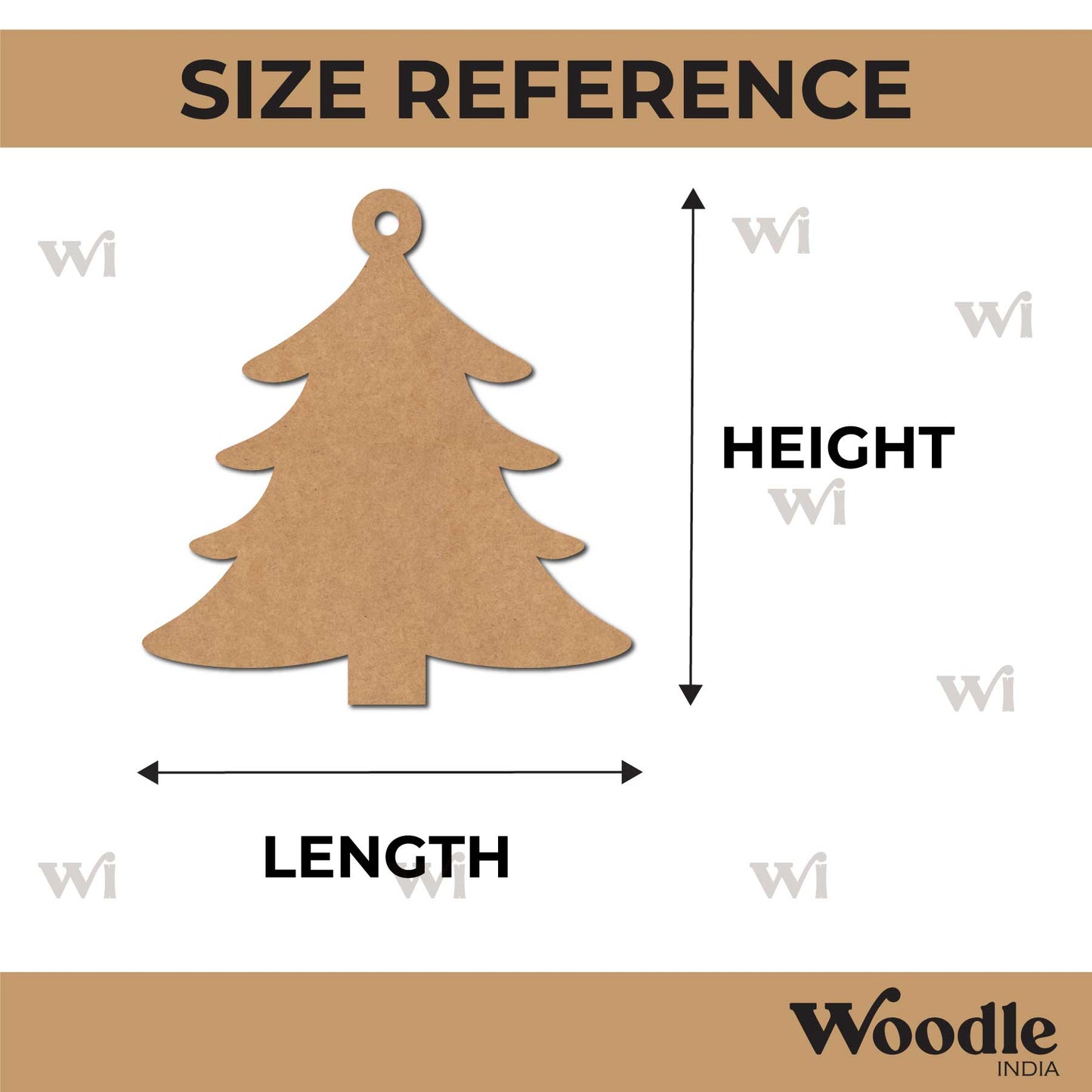 Christmas Tree Ornament Cutout MDF Design 2