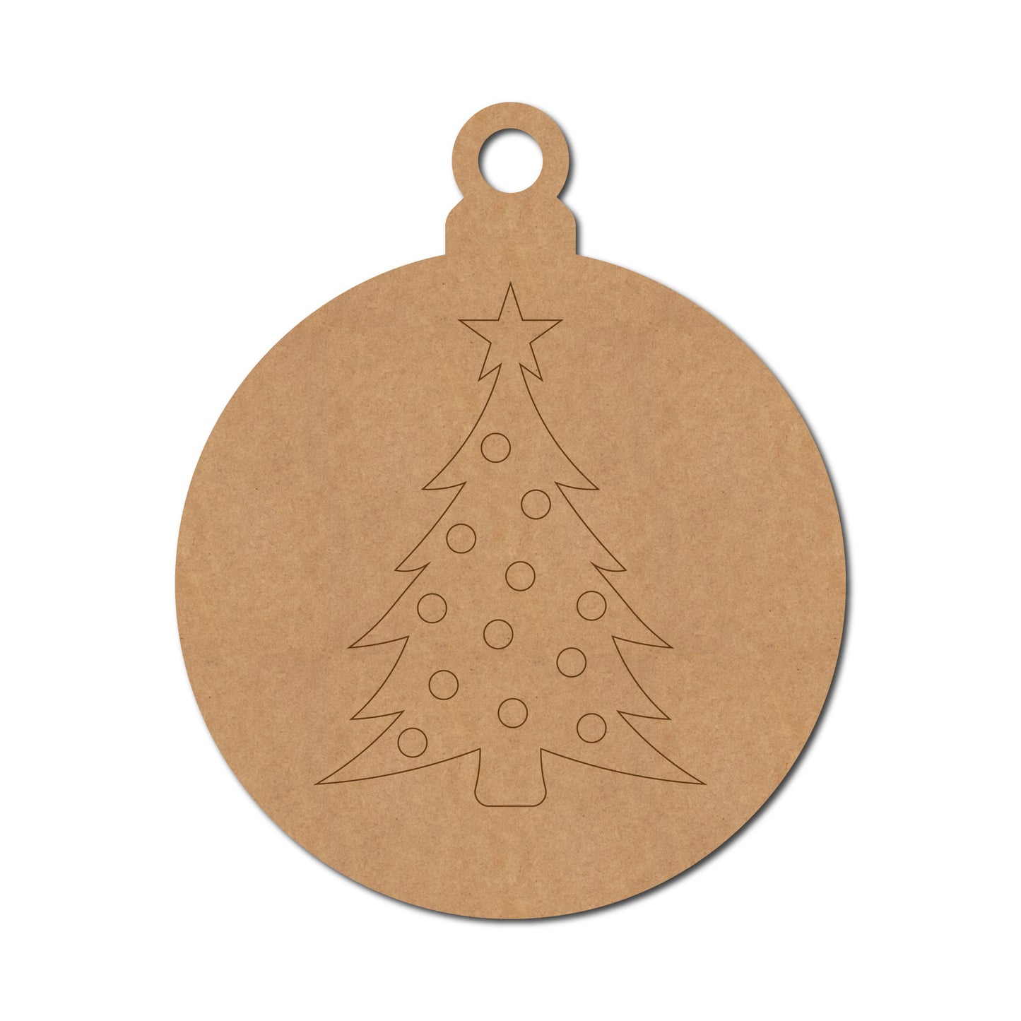 Christmas Tree Ornament Pre Marked MDF Design 1