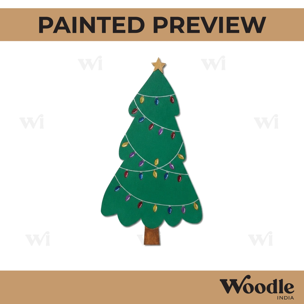 Christmas Tree Pre Marked MDF Design 1