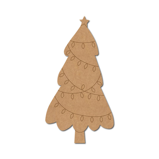 Christmas Tree Pre Marked MDF Design 1