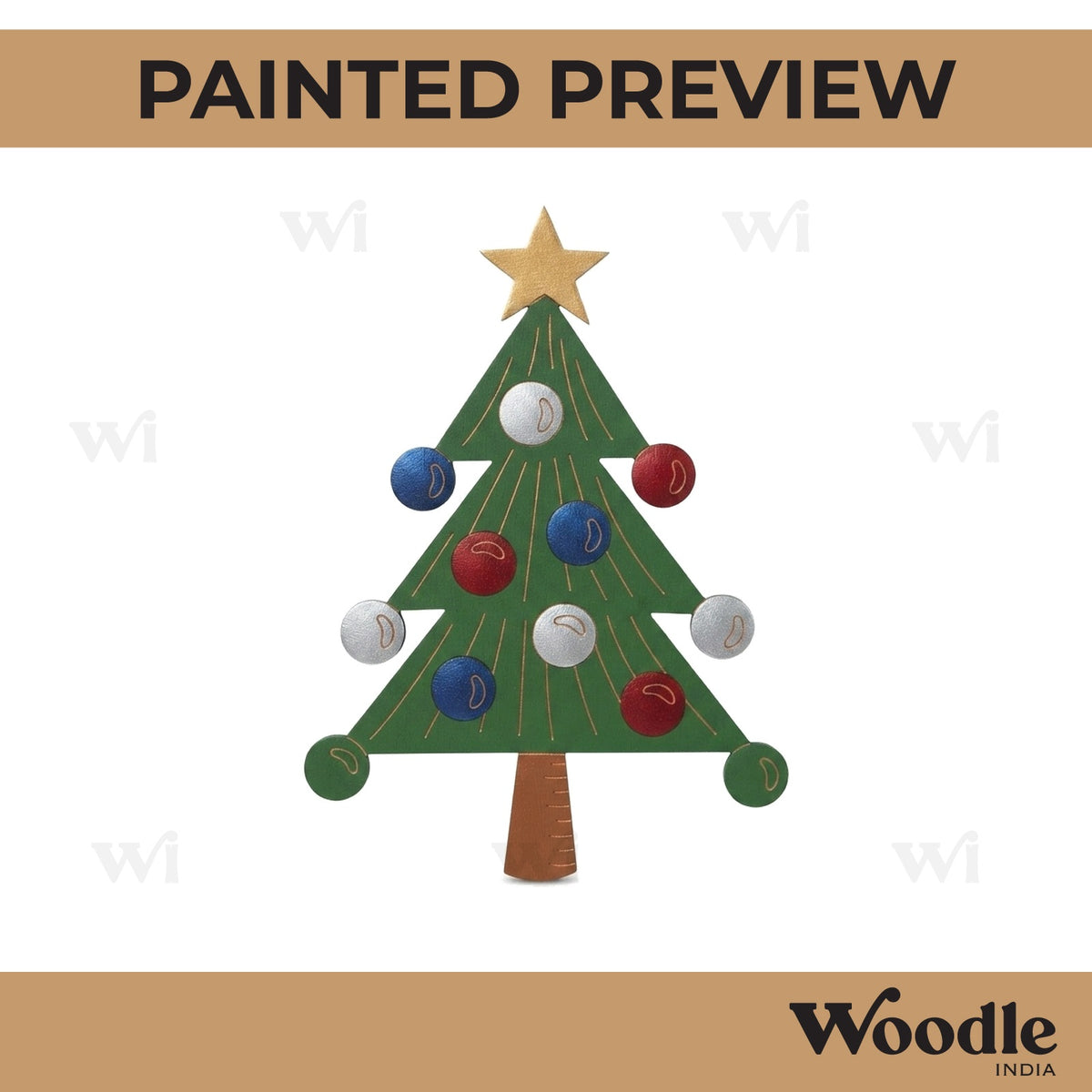 Christmas Tree Pre Marked MDF Design 3