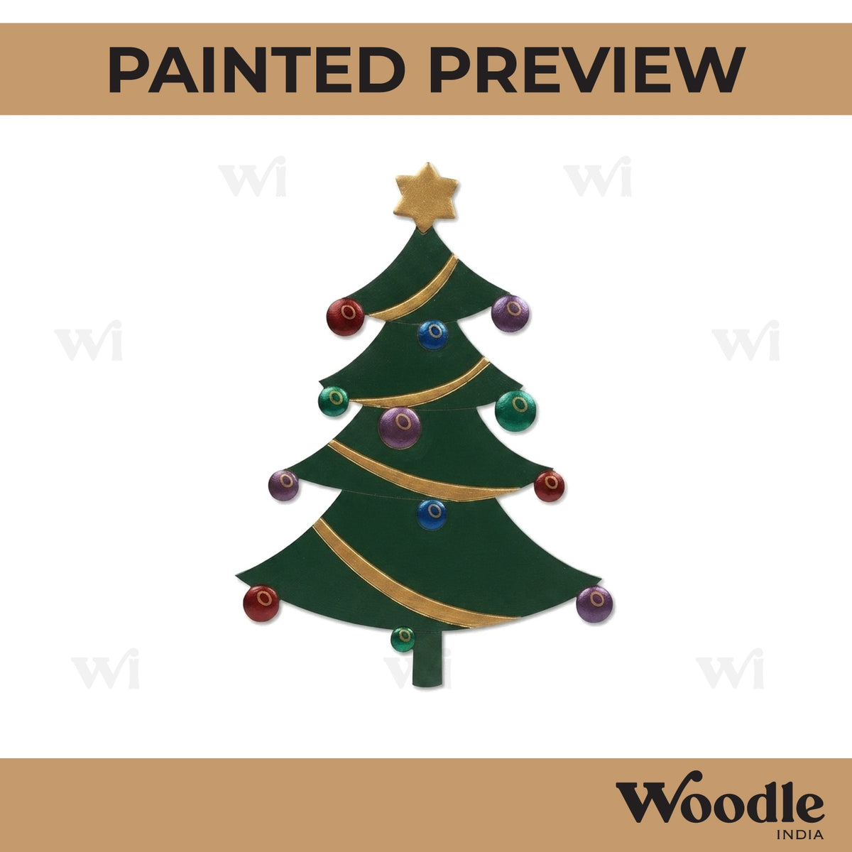 Christmas Tree Pre Marked MDF Design 4