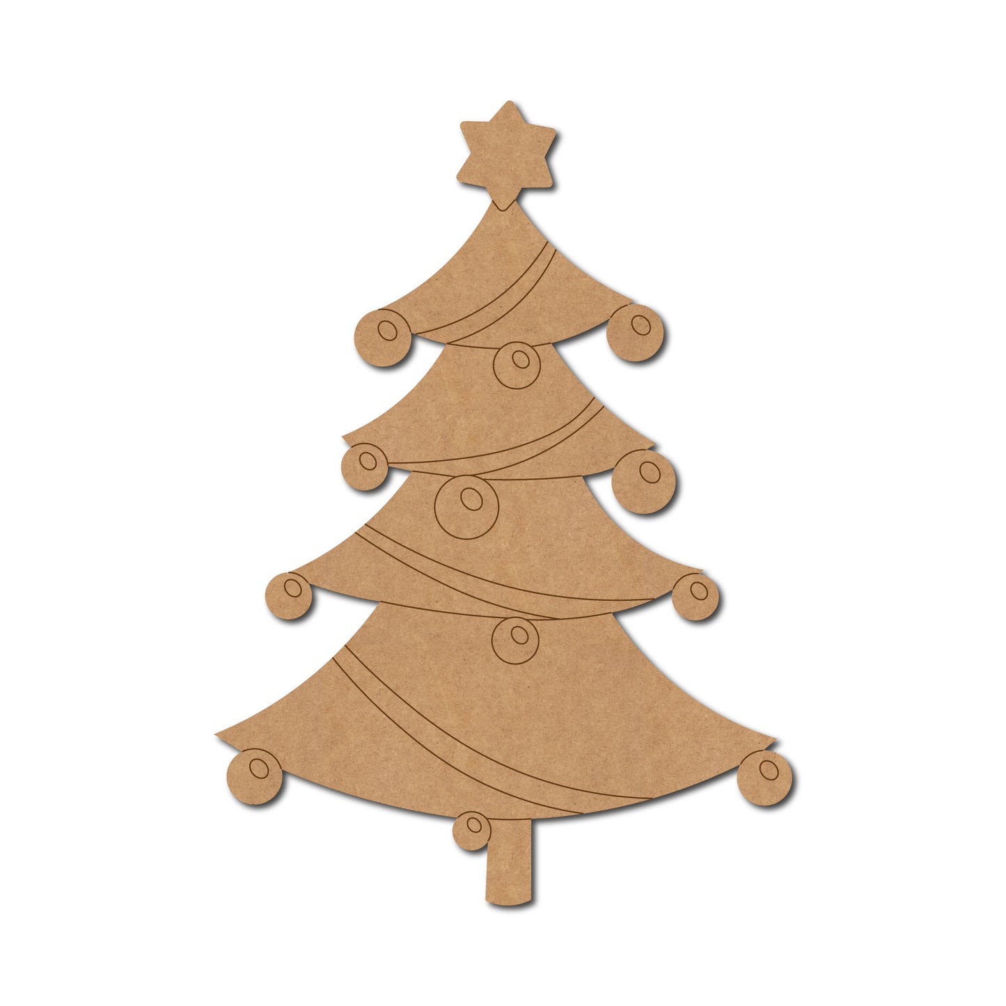 Christmas Tree Pre Marked MDF Design 4