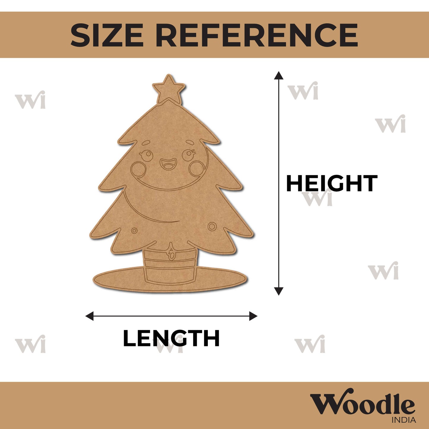 Christmas Tree Pre Marked MDF Design 5
