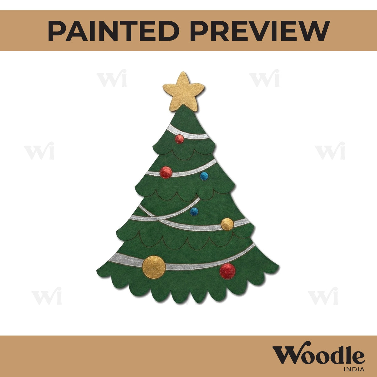 Christmas Tree Pre Marked MDF Design 6