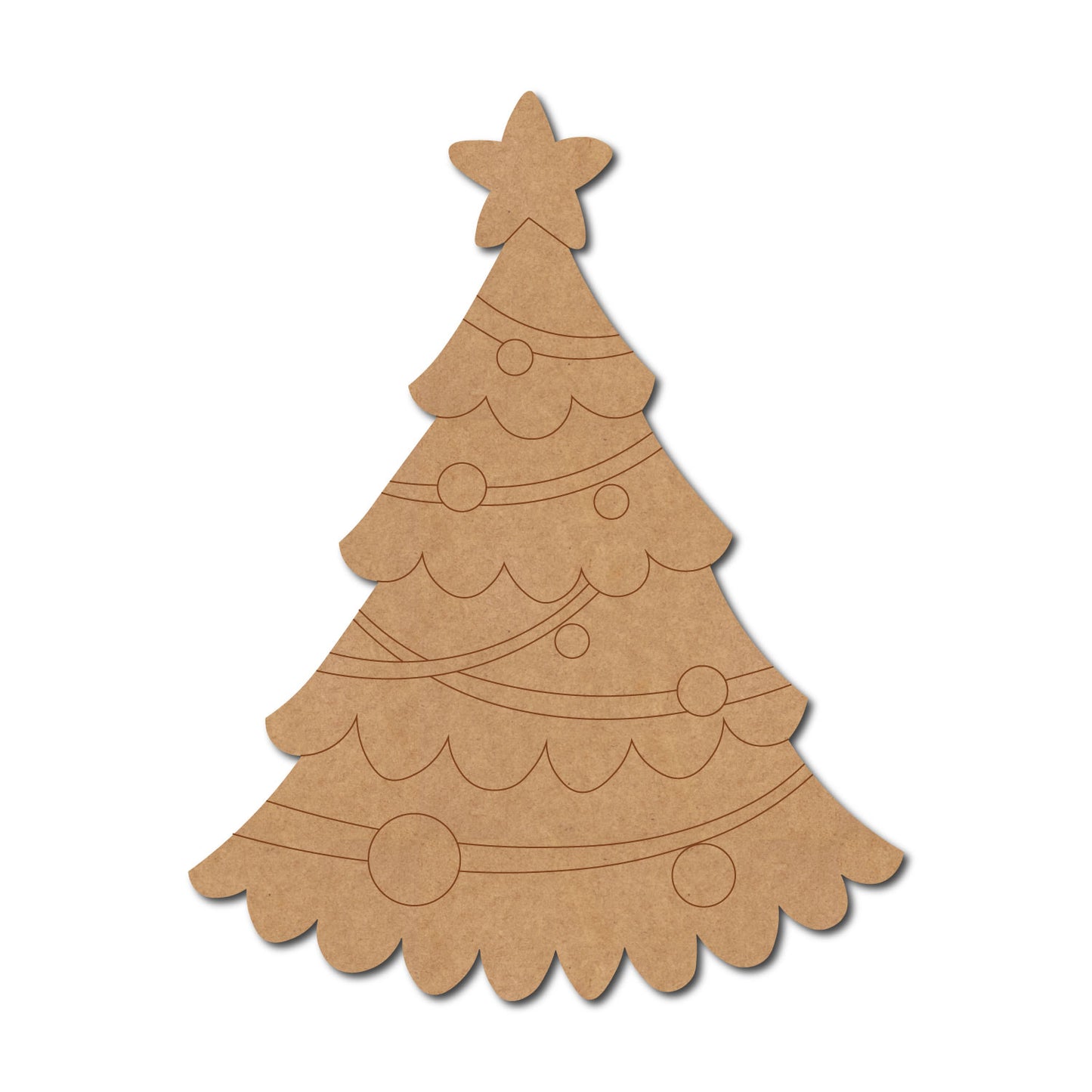 Christmas Tree Pre Marked MDF Design 6