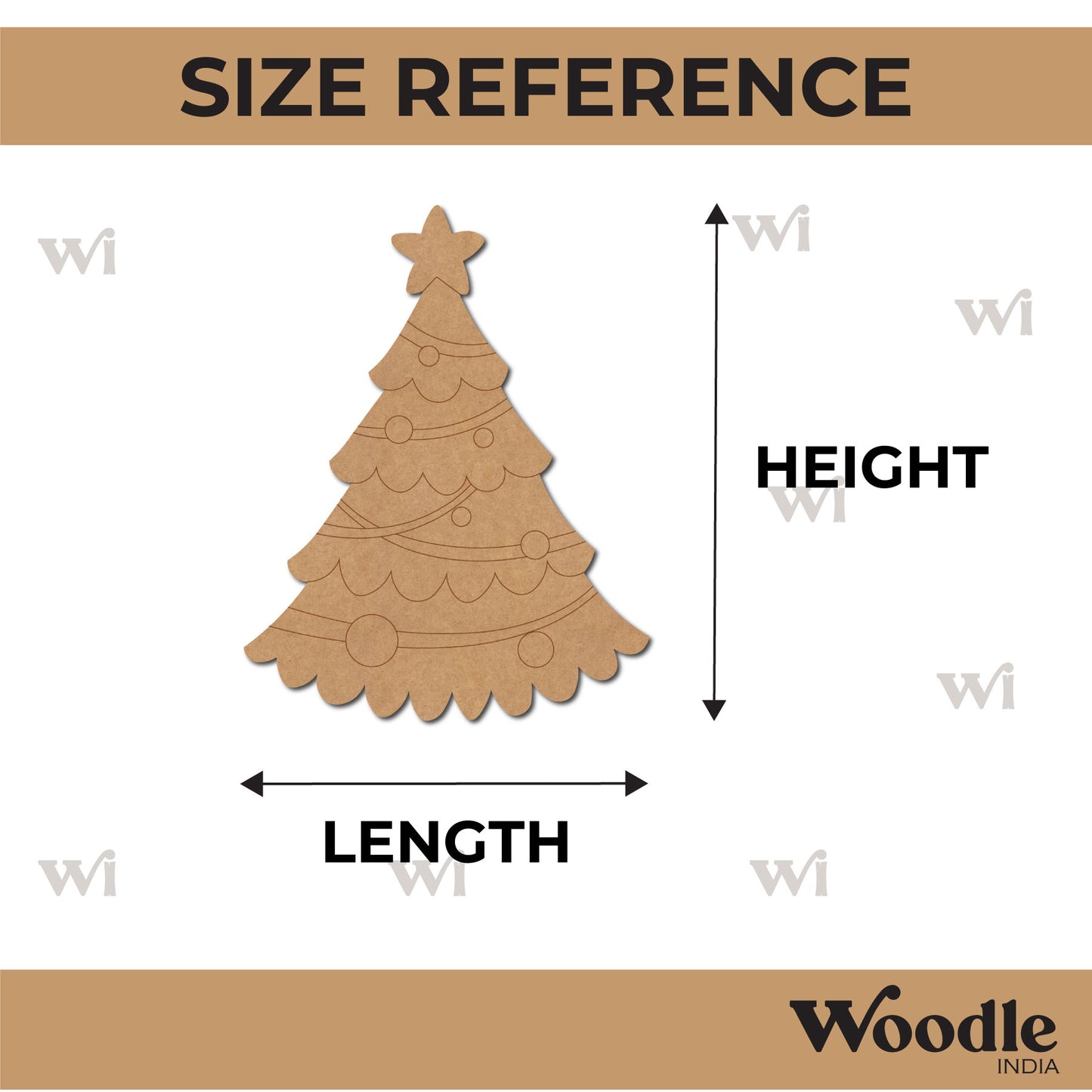 Christmas Tree Pre Marked MDF Design 6