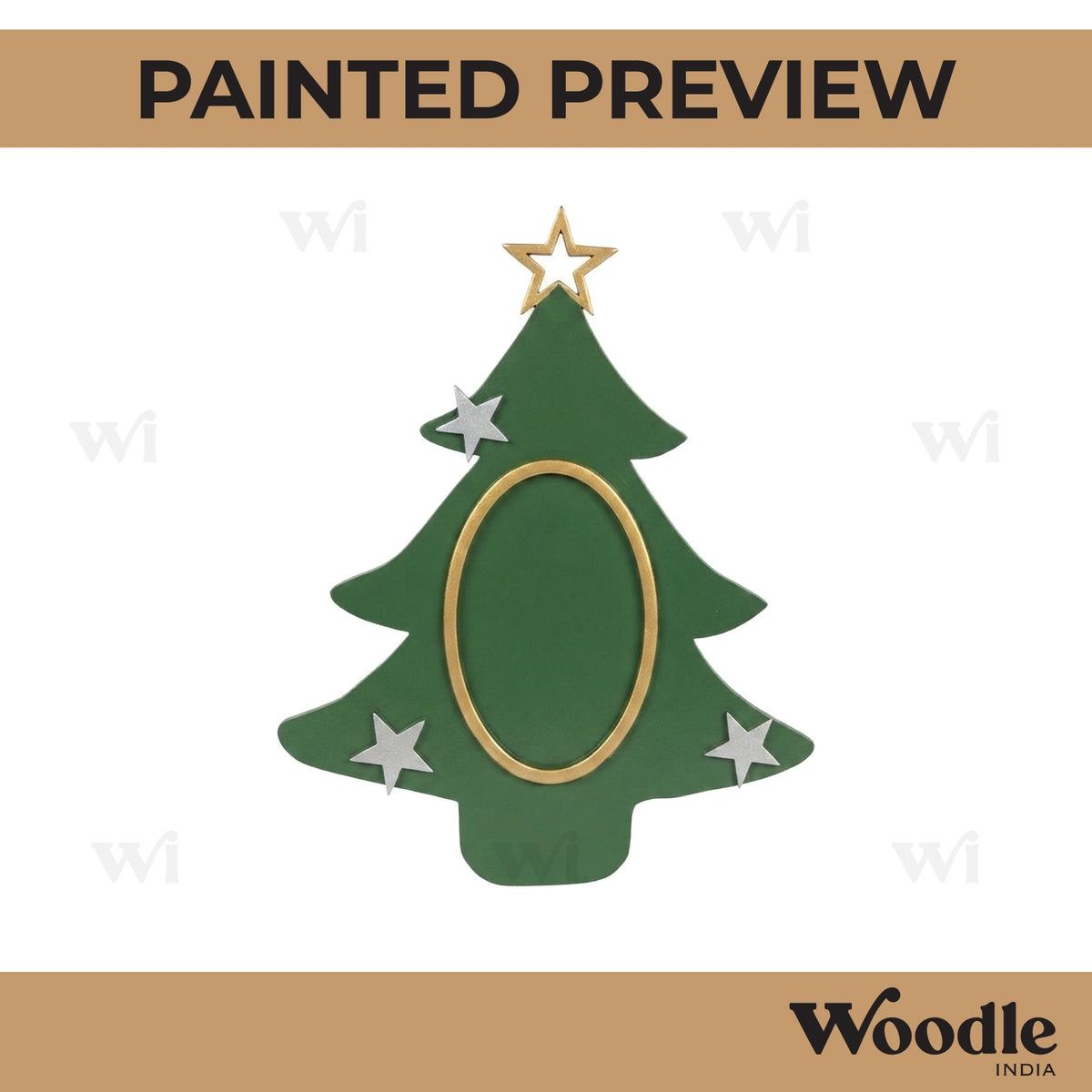 Christmas Tree Two Layered Base MDF Design 1
