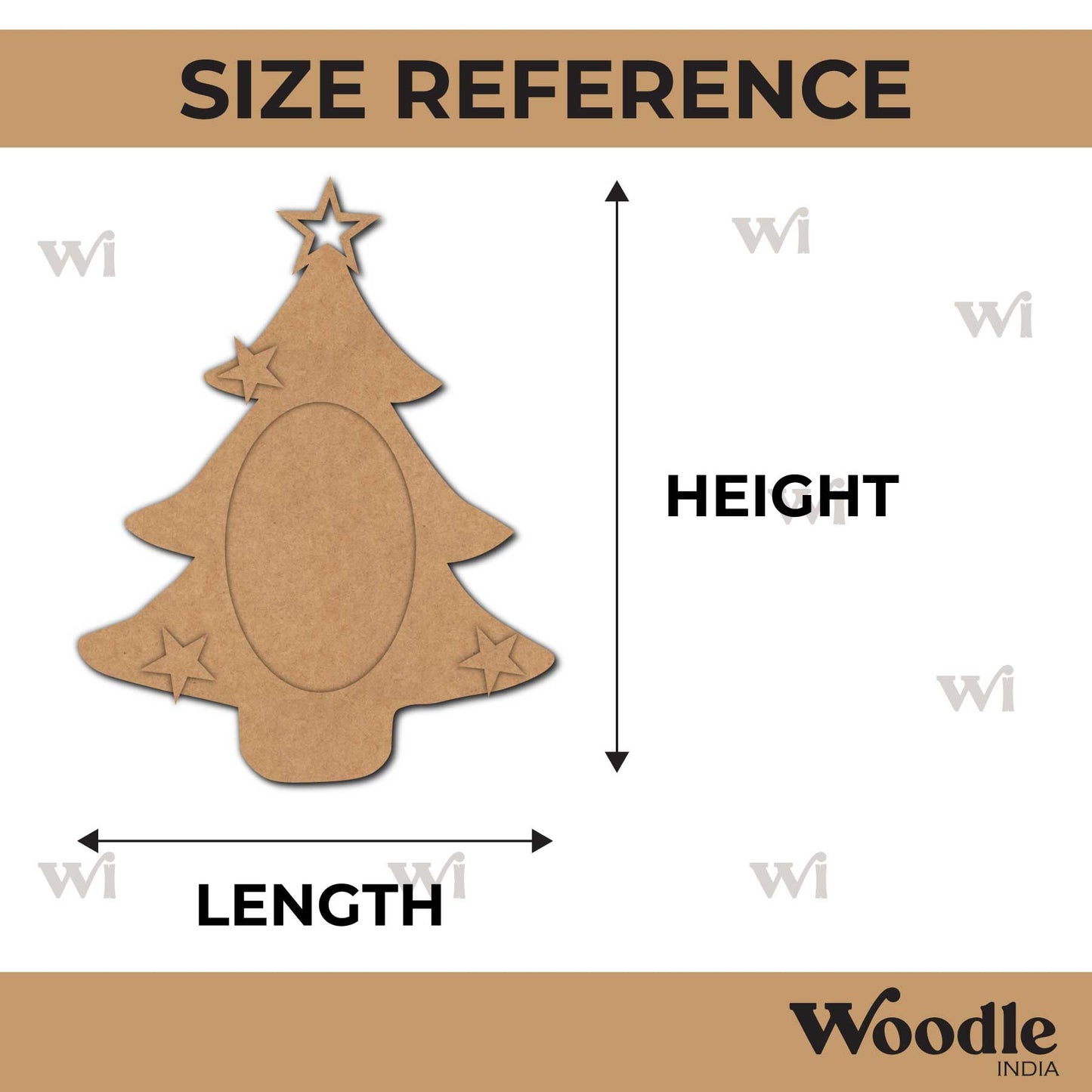 Christmas Tree Two Layered Base MDF Design 1