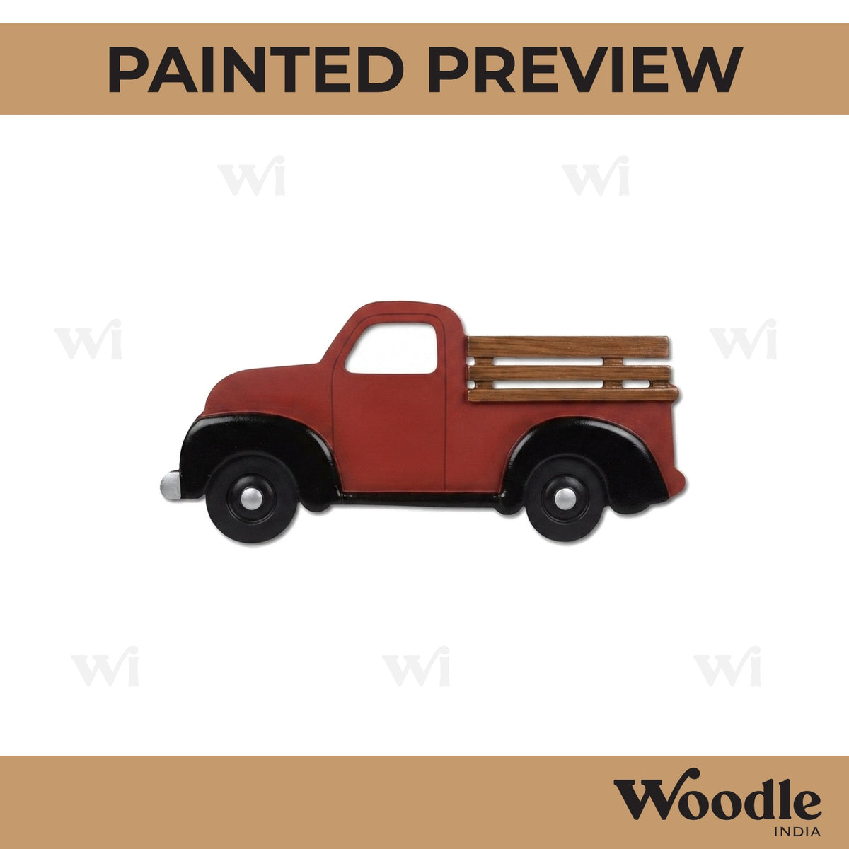 Christmas Truck Cutout MDF Design 1