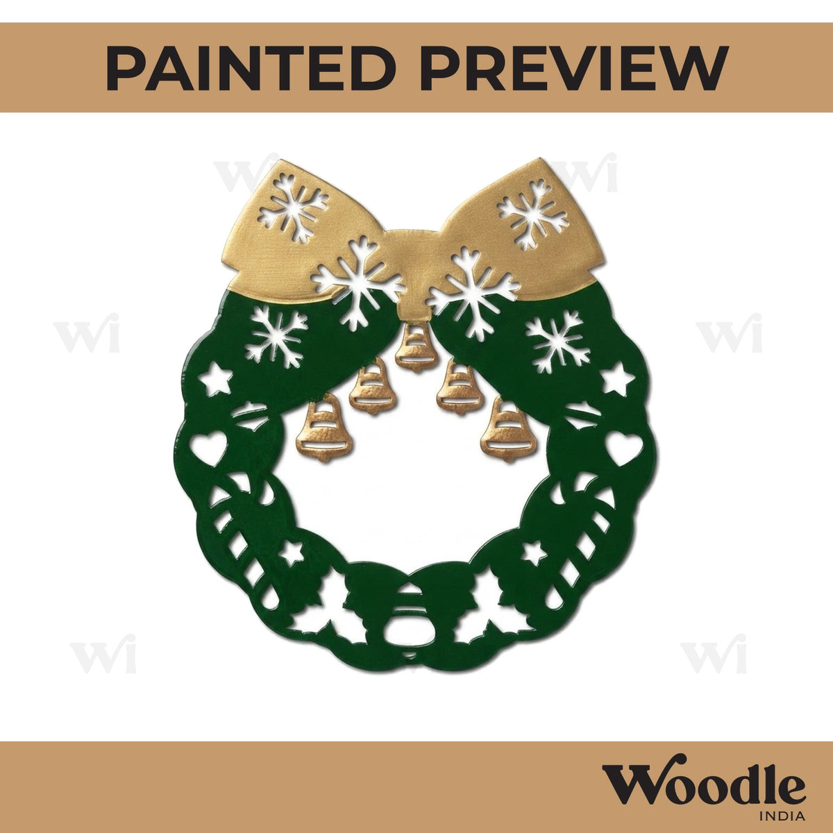 Christmas Wreath Cutout MDF Design 1