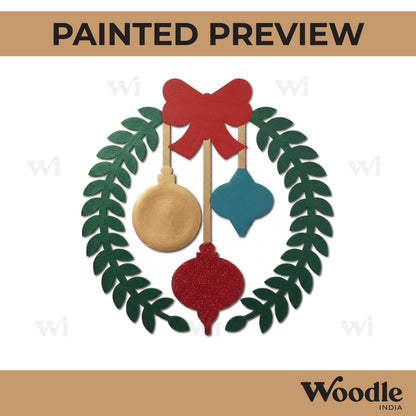 Christmas Wreath Cutout MDF Design 10