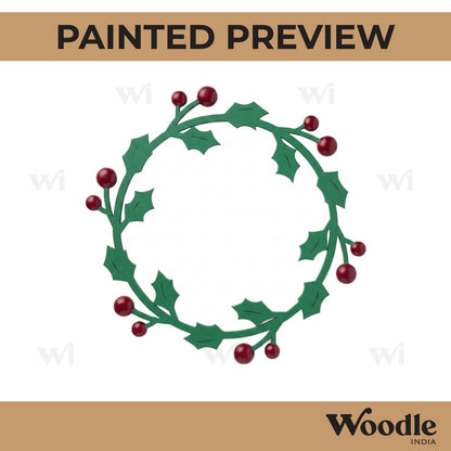 Christmas Wreath Cutout MDF Design 11