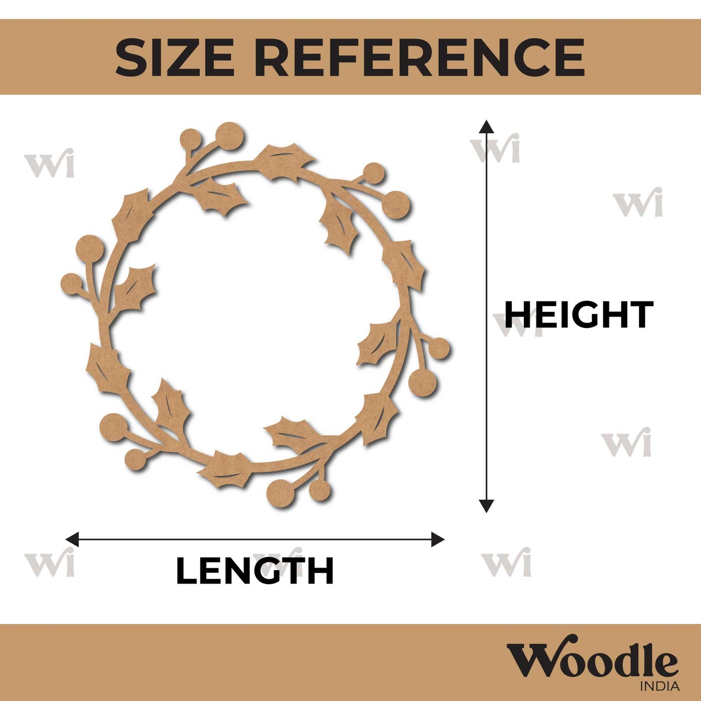 Christmas Wreath Cutout MDF Design 11
