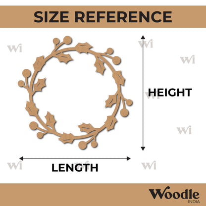 Christmas Wreath Cutout MDF Design 11