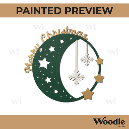 Christmas Wreath Cutout MDF Design 4