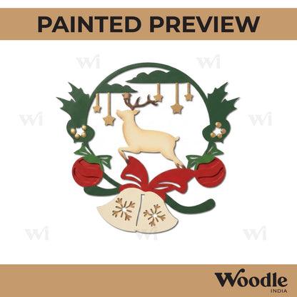 Christmas Wreath Cutout MDF Design 5