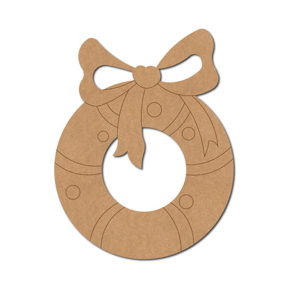 Christmas Wreath Pre Marked MDF Design 1