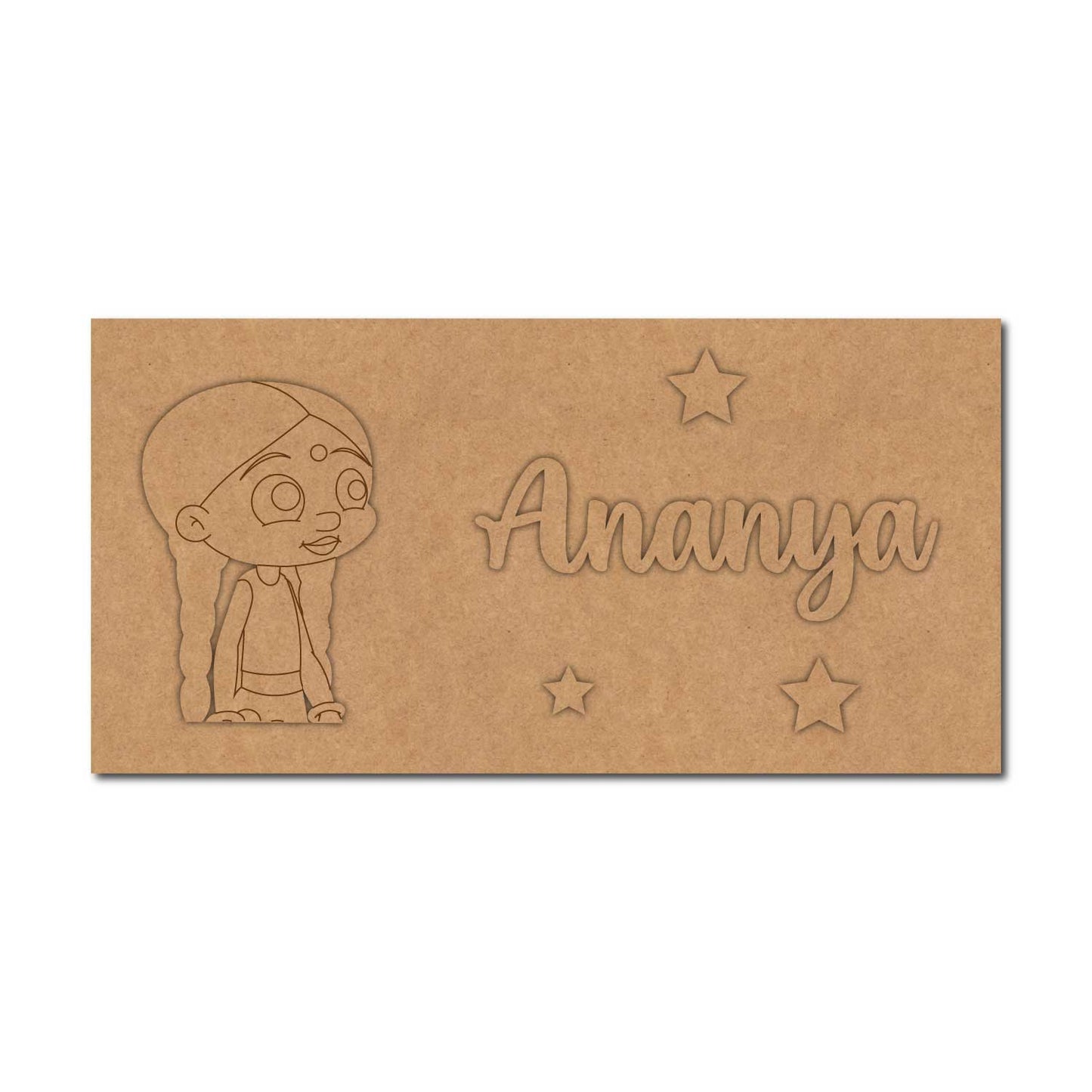Chhota Bheem Kids Nameplate MDF Design 1