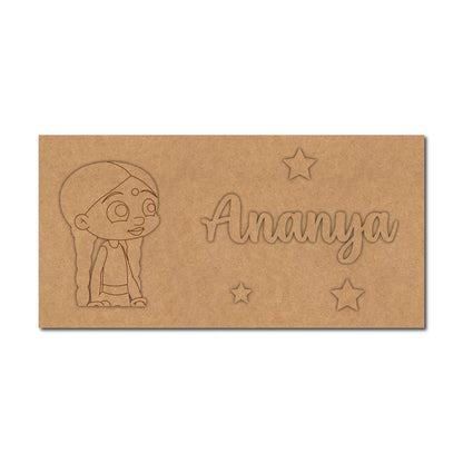 Chhota Bheem Kids Nameplate MDF Design 1