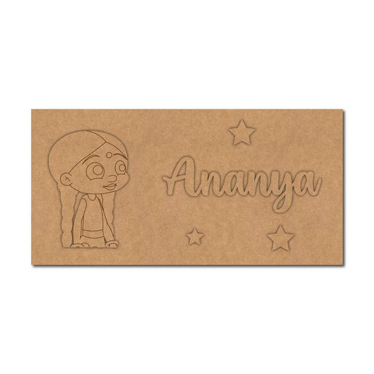 Chhota Bheem Kids Nameplate MDF Design 1