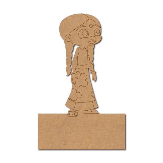 Chutki Chhota Bheem Nameplate Pre Marked MDF Design 1