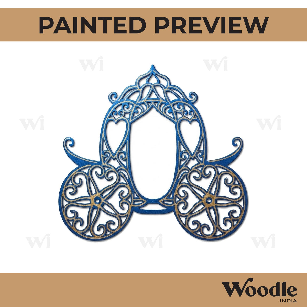 Cindrella Carriage Cutout MDF Design 1