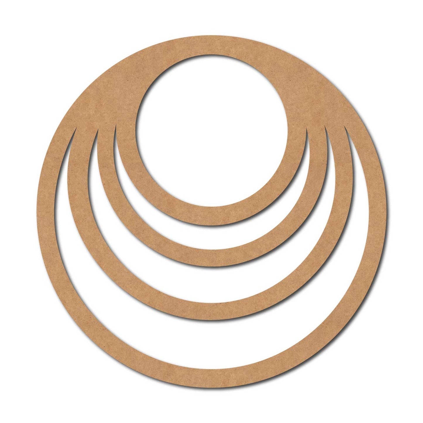 Circle Rings Cutout MDF Design 1