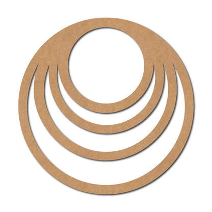Circle Rings Cutout MDF Design 1