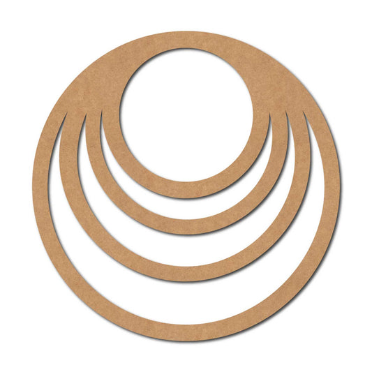 Circle Rings Cutout MDF Design 1