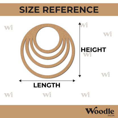 Circle Rings Cutout MDF Design 1