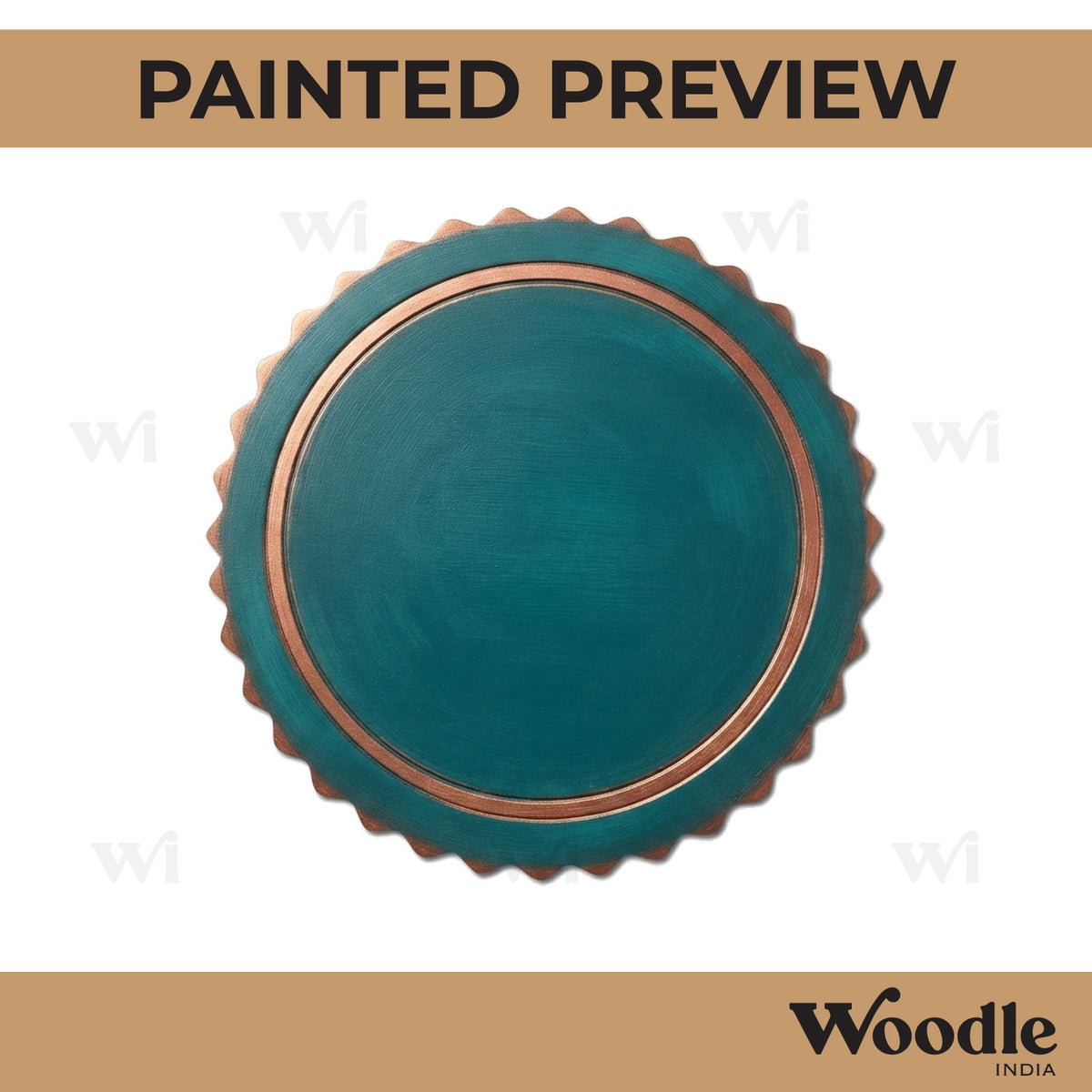 Circle Stamp Banner Cutout MDF Design 1