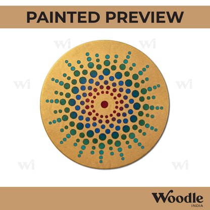 Circles Mandala Pre Marked Round MDF Design 2