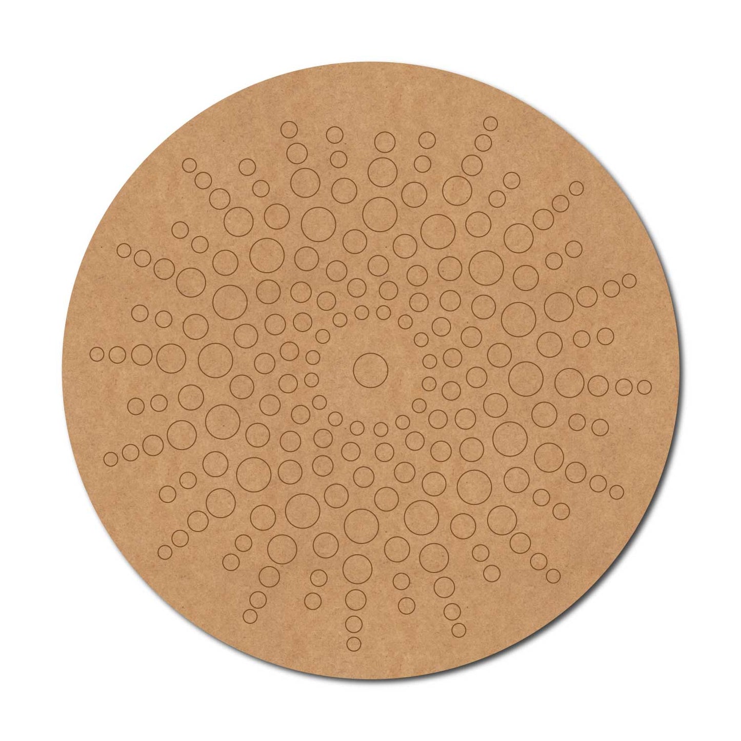 Circles Mandala Pre Marked Round MDF Design 2