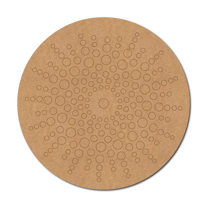 Circles Mandala Pre Marked Round MDF Design 2