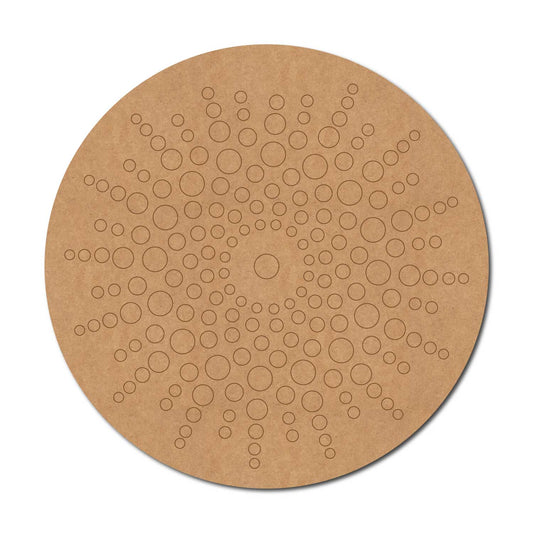 Circles Mandala Pre Marked Round MDF Design 2
