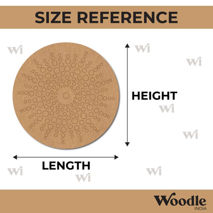Circles Mandala Pre Marked Round MDF Design 2