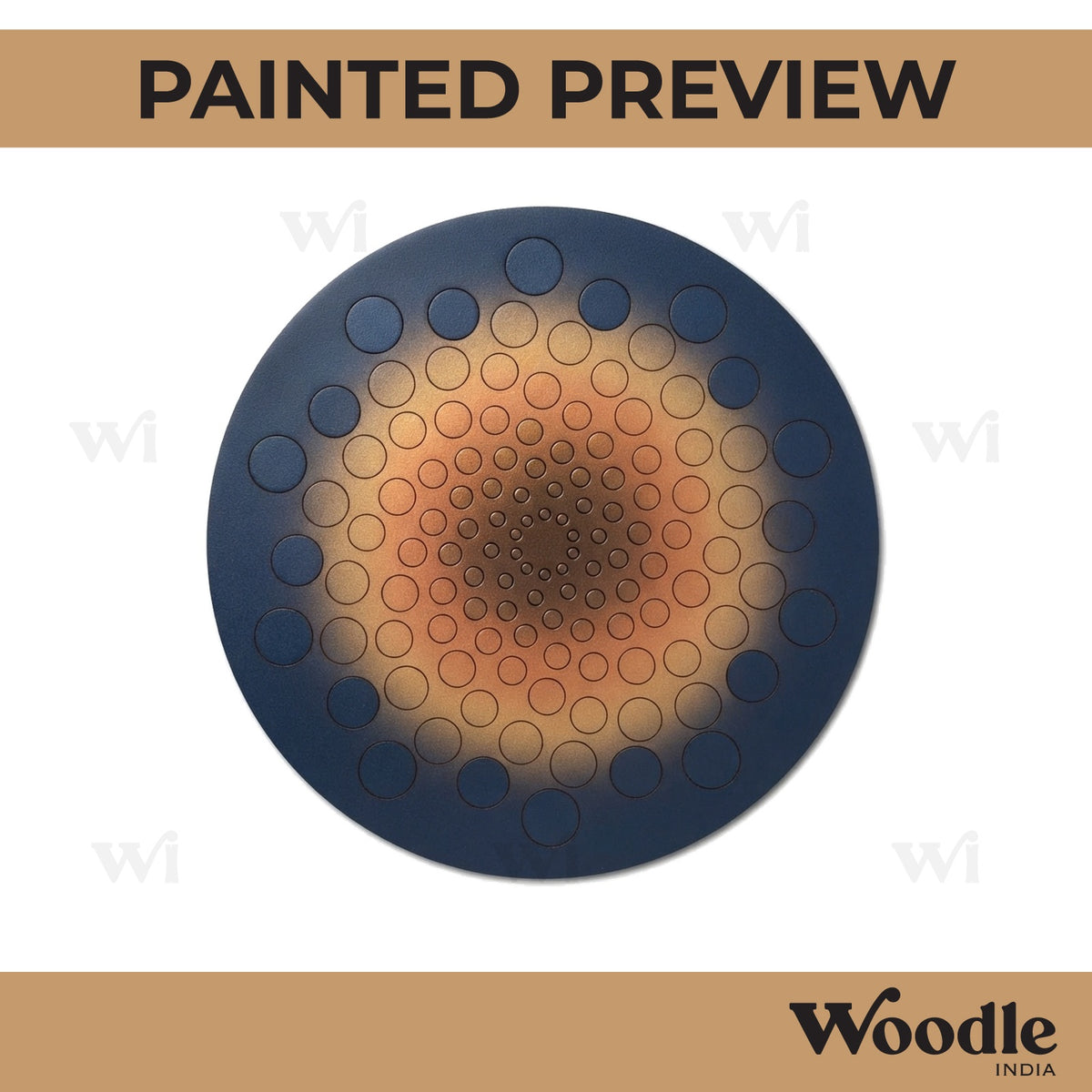 Circles Mandala Pre Marked Round MDF Design 3