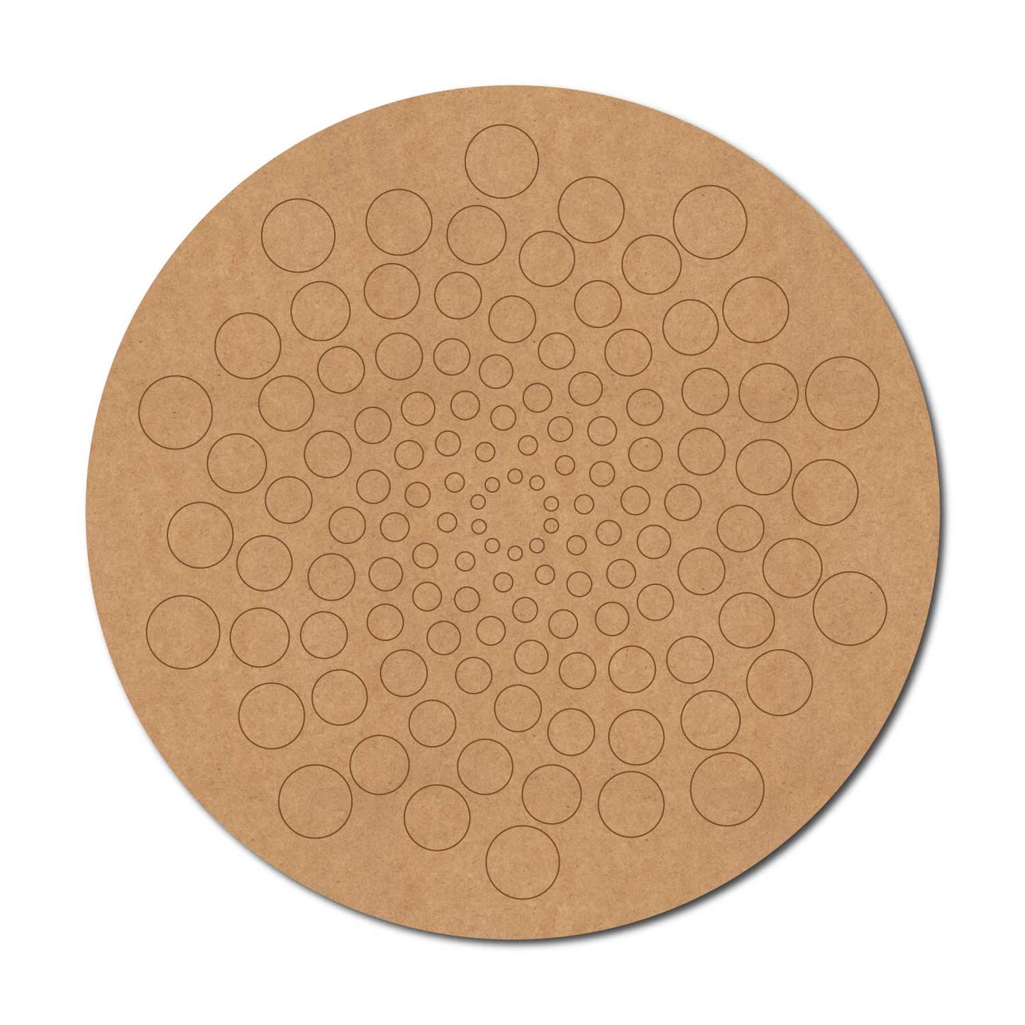 Circles Mandala Pre Marked Round MDF Design 3