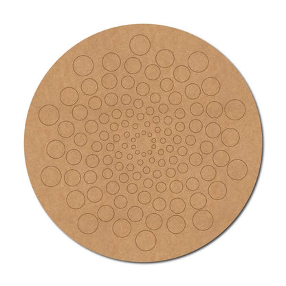 Circles Mandala Pre Marked Round MDF Design 3