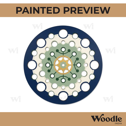 Circles Mandala Pre Marked Round MDF Design 4