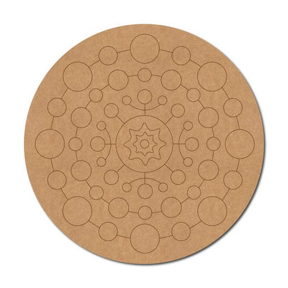 Circles Mandala Pre Marked Round MDF Design 4