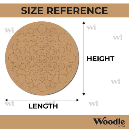 Circles Mandala Pre Marked Round MDF Design 4