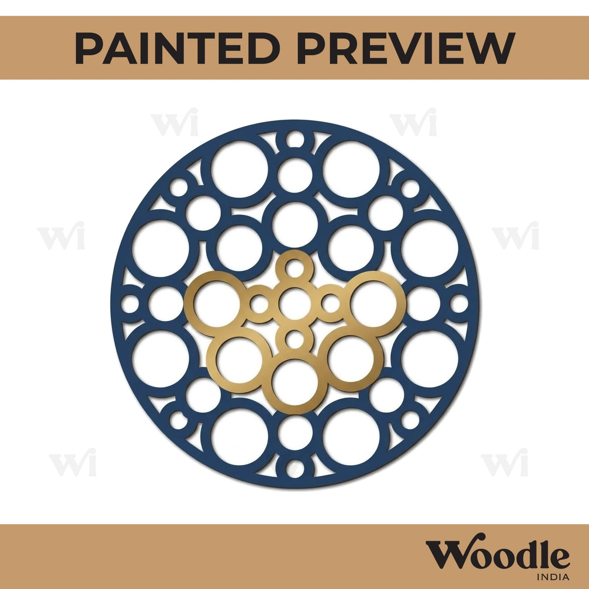 Circles Mandala Round Cutout MDF Design 1