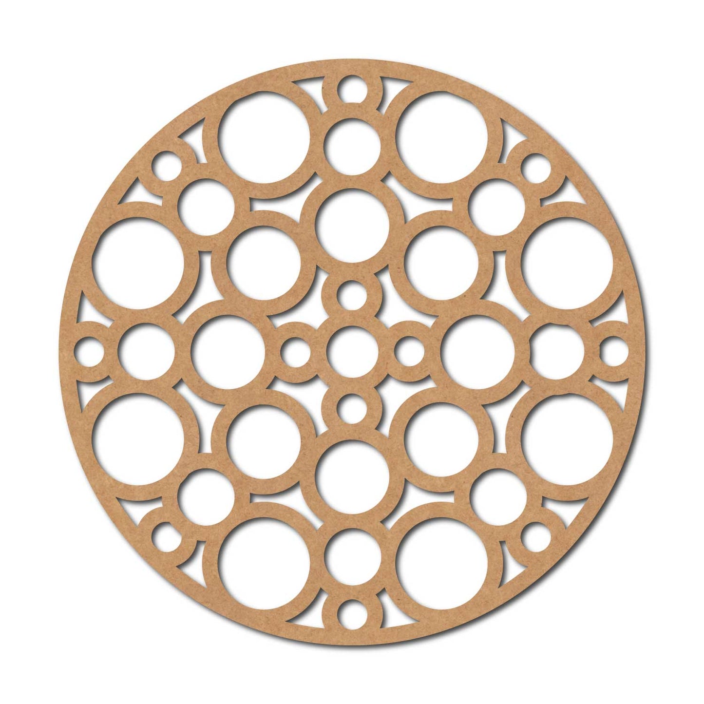 Circles Mandala Round Cutout MDF Design 1